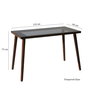 Hanah Home Mesa de estudio Cozy en Nogal con Cristal Templado